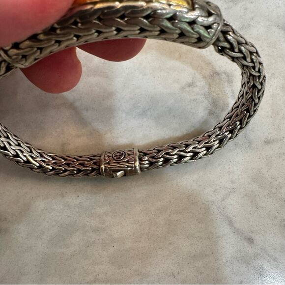 John Hardy Palu ID Bracelet, sterling silver and 22k gold - Picture 9 of 9